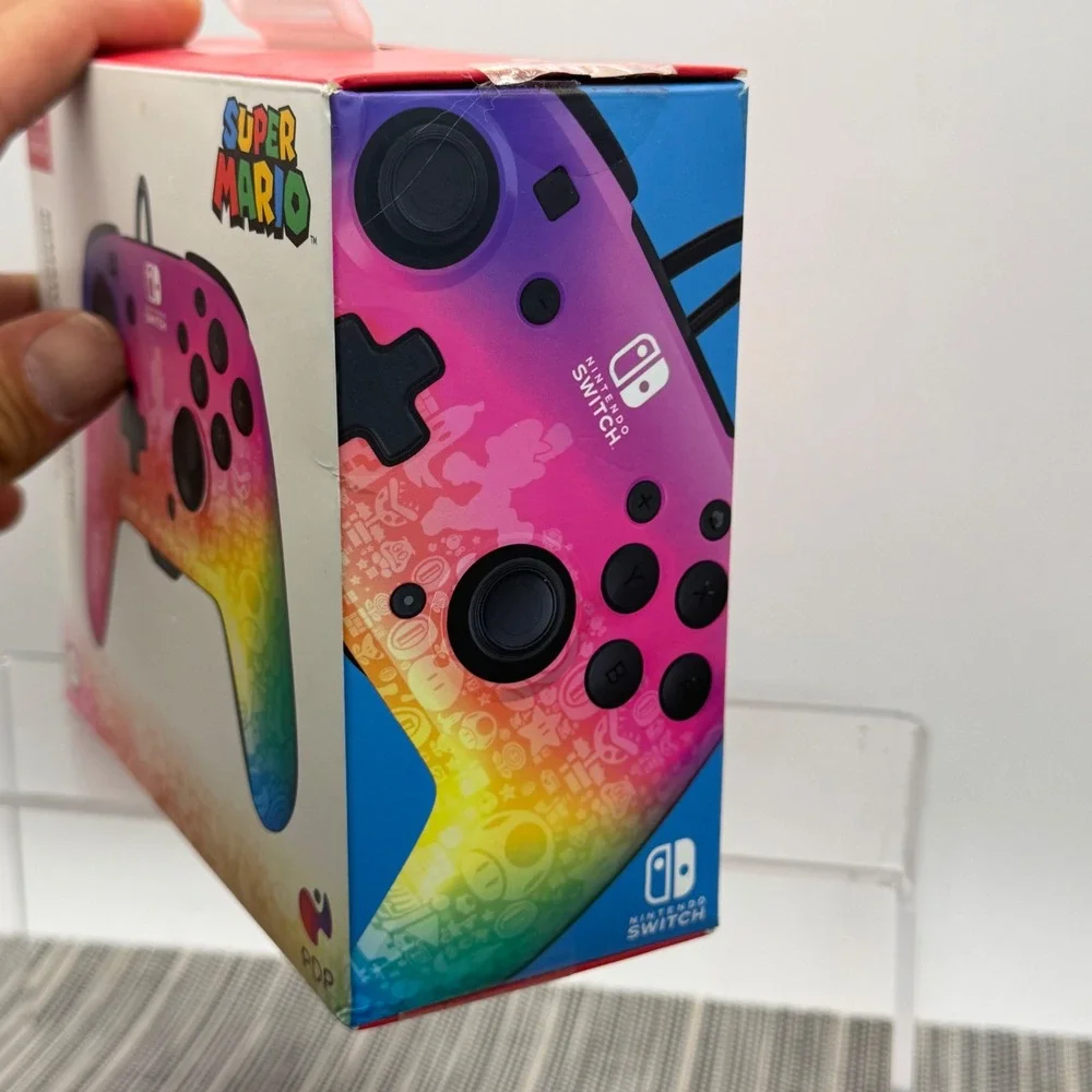 PDP REMATCH Wired Controller Nintendo Switch Star Spectrum Rainbow Super Mario